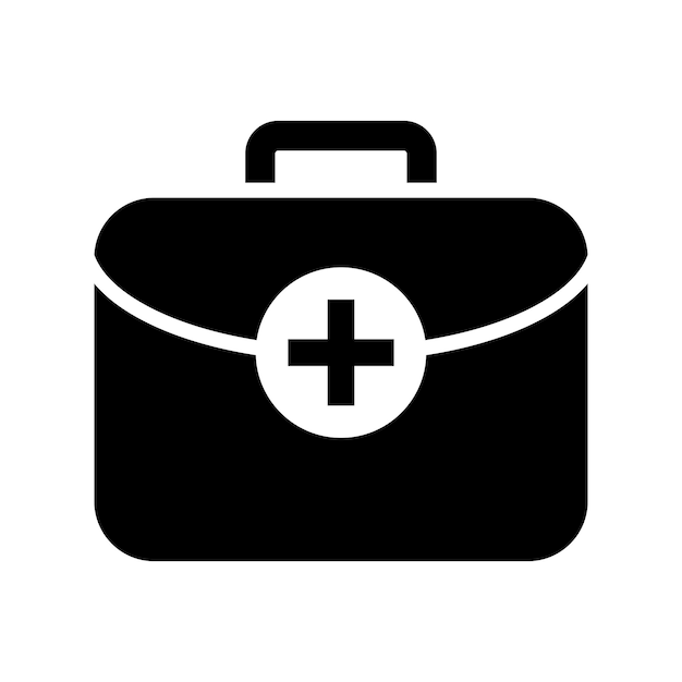 plantilla de diseño vectorial de iconos de kits médicos