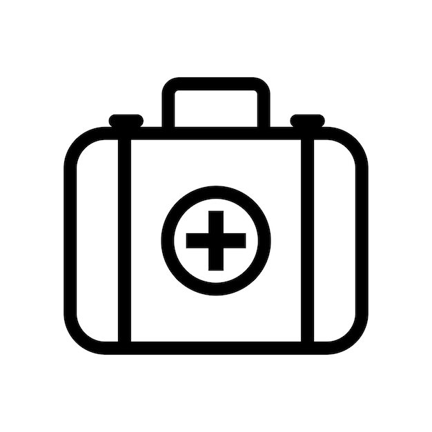 plantilla de diseño vectorial de iconos de kits médicos