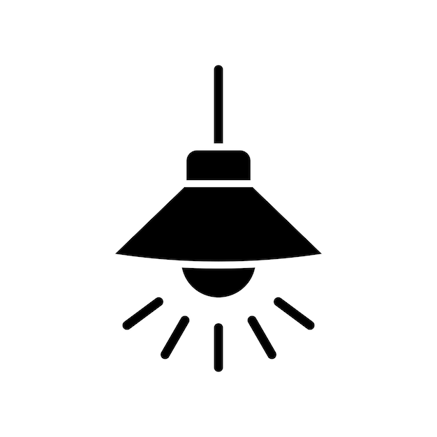 plantilla de diseño vectorial de íconos de lámparas colgantes simple y limpia