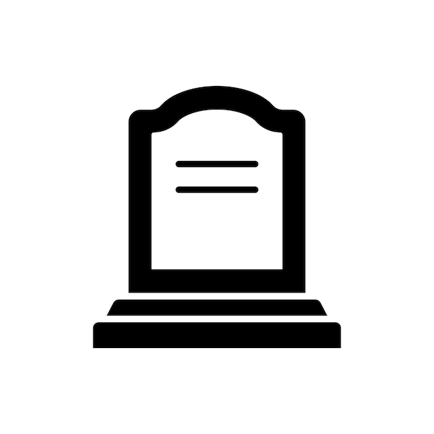 plantilla de diseño vectorial de iconos de lápidas simple y limpia