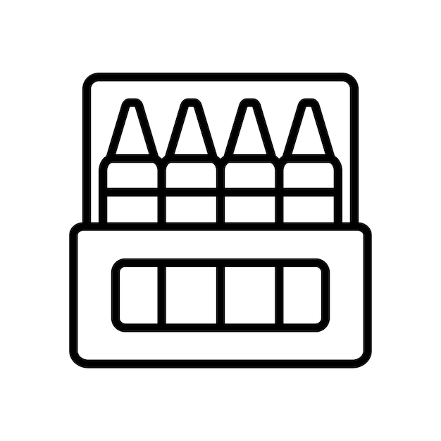 plantilla de diseño vectorial de iconos de lápiz simple y limpio