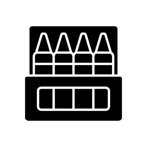 plantilla de diseño vectorial de iconos de lápiz simple y limpio