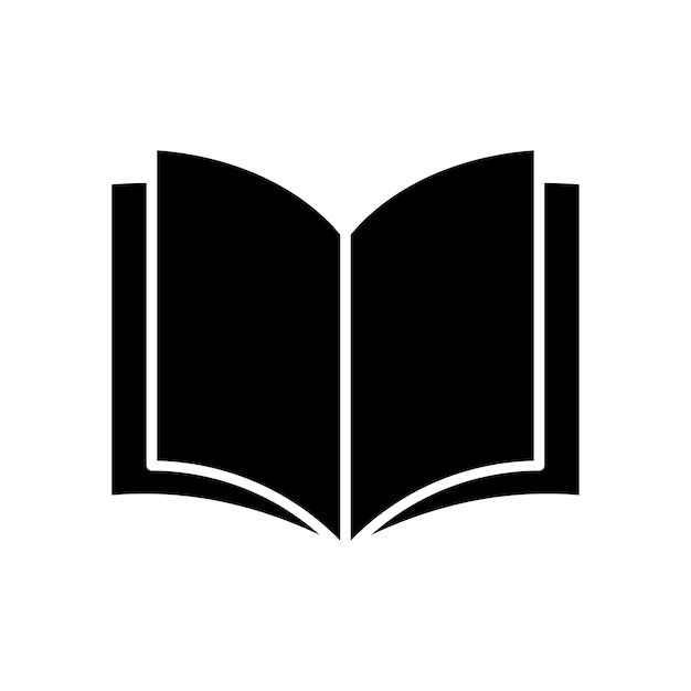 plantilla de diseño vectorial de íconos de libros simple y limpia
