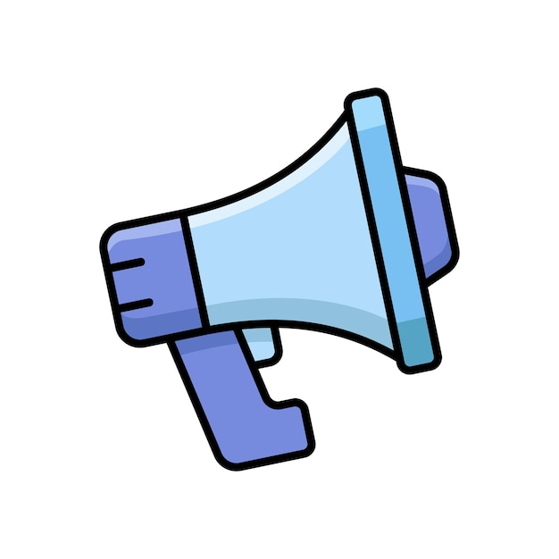 plantilla de diseño vectorial de iconos de megáfono simple y limpia