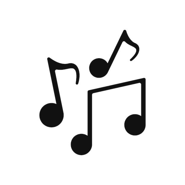 plantilla de diseño vectorial de íconos de notas musicales