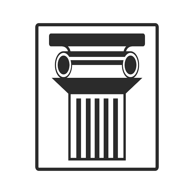 plantilla de diseño vectorial de iconos de pilares
