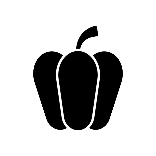 plantilla de diseño vectorial de íconos de pimentón simple y limpio