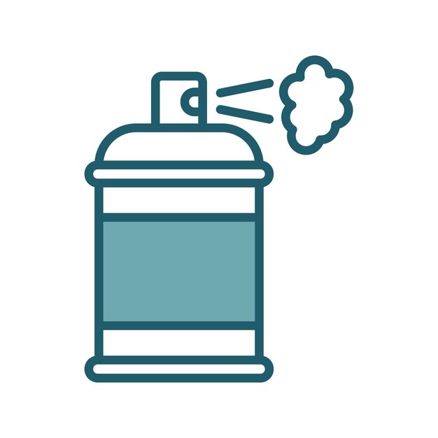 plantilla de diseño vectorial de íconos de pintura en aerosol simple y limpia