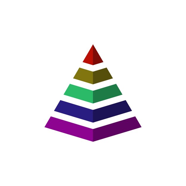 plantilla de diseño vectorial de íconos de pirámide