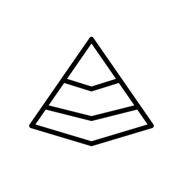 plantilla de diseño vectorial de íconos de pirámide