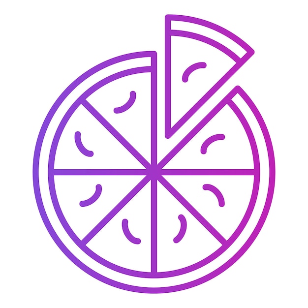 Plantilla de diseño vectorial de iconos de pizza