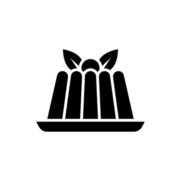 plantilla de diseño vectorial de iconos de pudín simple y limpio