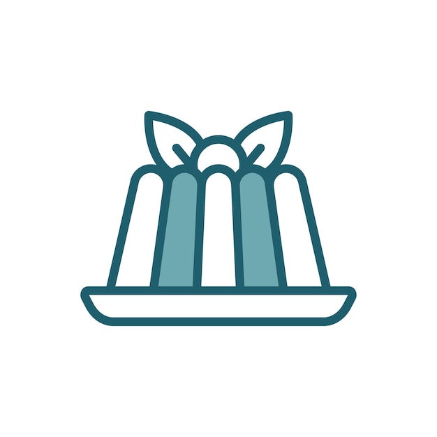 plantilla de diseño vectorial de iconos de pudín simple y limpio