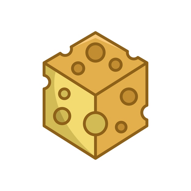 plantilla de diseño vectorial de iconos de queso simple y limpia
