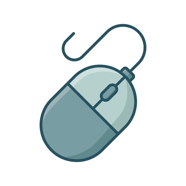 plantilla de diseño vectorial de íconos de ratón de computadora simple y limpia