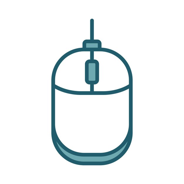plantilla de diseño vectorial de íconos de ratón de computadora simple y limpia