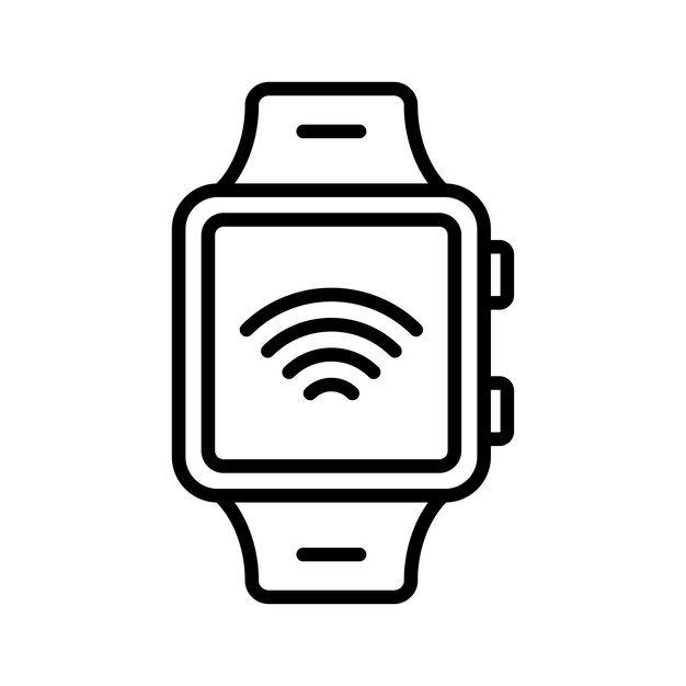 plantilla de diseño vectorial de iconos de relojes inteligentes simple y limpia