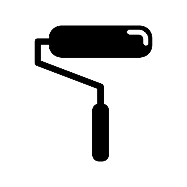 Plantilla de diseño vectorial de iconos de rodillos de pintura