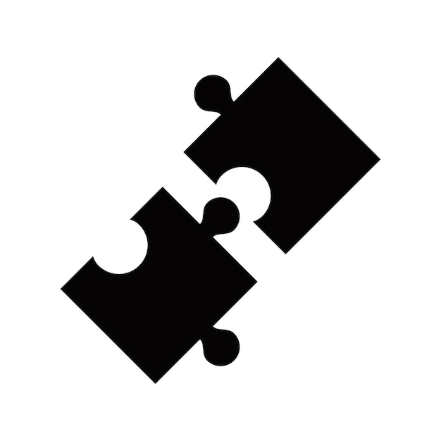 Plantilla de diseño vectorial de iconos de rompecabezas