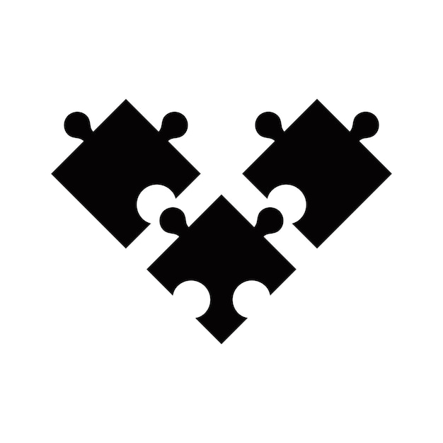Plantilla de diseño vectorial de iconos de rompecabezas