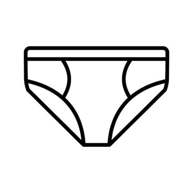 plantilla de diseño vectorial de íconos de ropa interior breve