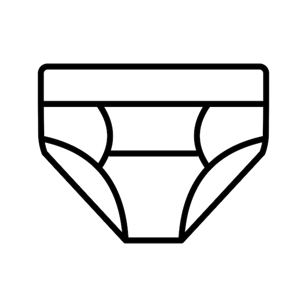 plantilla de diseño vectorial de íconos de ropa interior breve