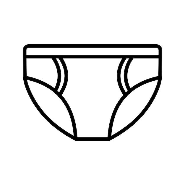 plantilla de diseño vectorial de íconos de ropa interior breve