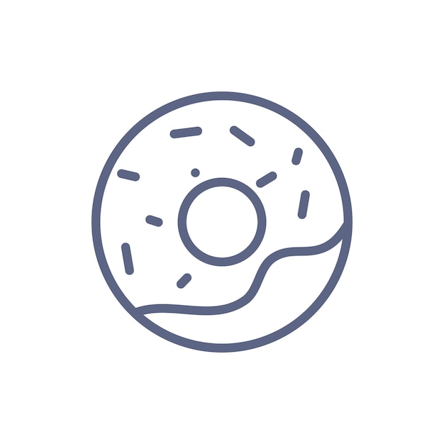 plantilla de diseño vectorial de iconos de rosquillas