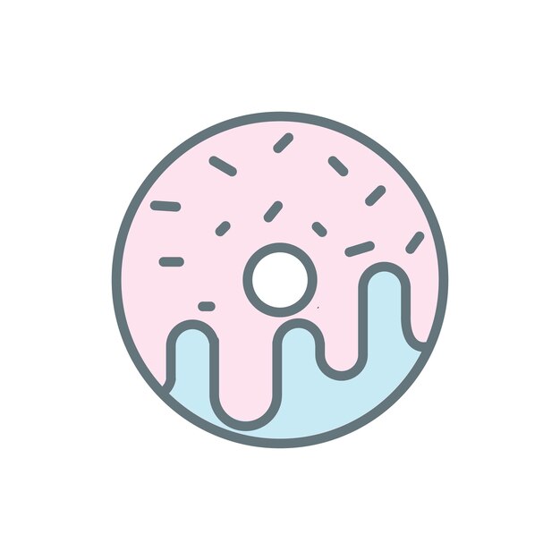 plantilla de diseño vectorial de iconos de rosquillas