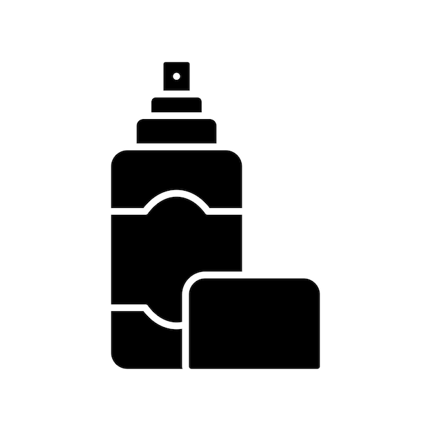 plantilla de diseño vectorial de íconos de spray para el cabello simple y limpia
