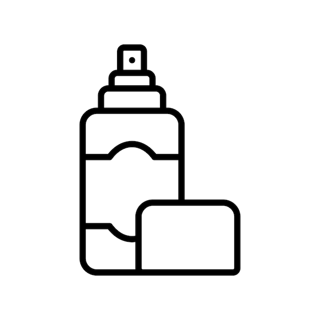 plantilla de diseño vectorial de íconos de spray para el cabello simple y limpia