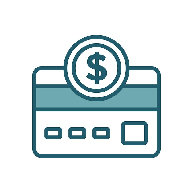 plantilla de diseño vectorial de iconos de tarjetas de crédito simple y limpia