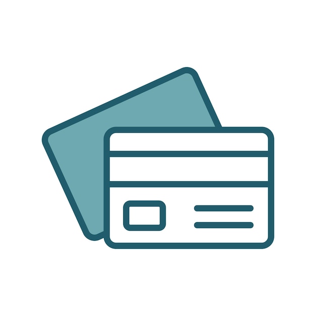 plantilla de diseño vectorial de iconos de tarjetas de crédito simple y limpia