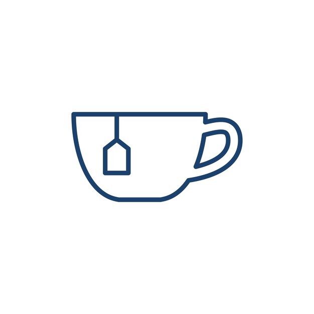 Plantilla de diseño vectorial de iconos de tazas de té caliente