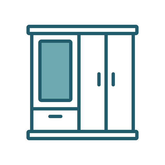 plantilla de diseño vectorial de iconos de vestuario simple y limpia