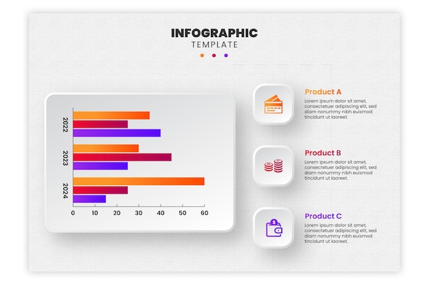 plantilla de diseño vectorial de infografía de comparación de gráficos de barras y columnas