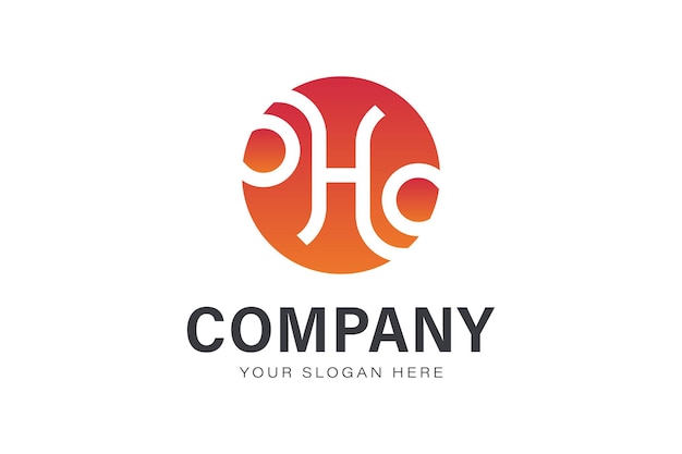 plantilla de diseño vectorial de la letra h del logotipo de la empresa