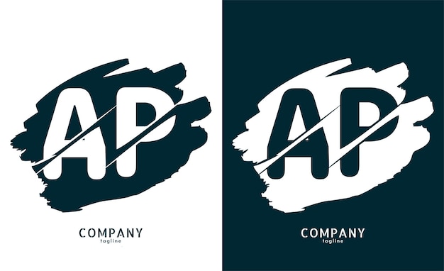 plantilla de diseño vectorial de letras del logotipo AP