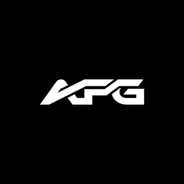 plantilla de diseño vectorial de letras simples del logotipo AFG