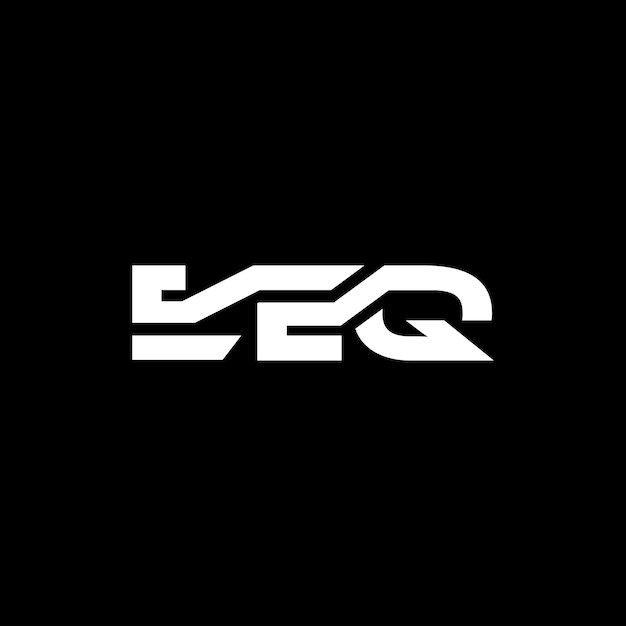 plantilla de diseño vectorial de letras simples del logotipo EEQ