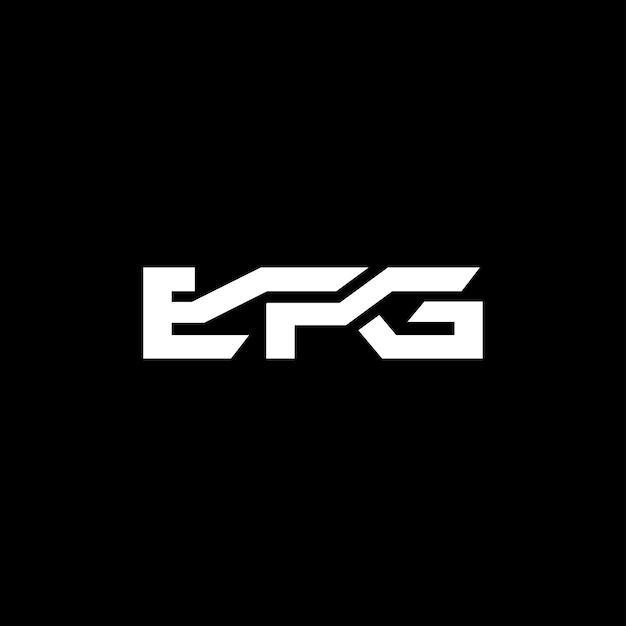 plantilla de diseño vectorial de letras simples del logotipo EFG