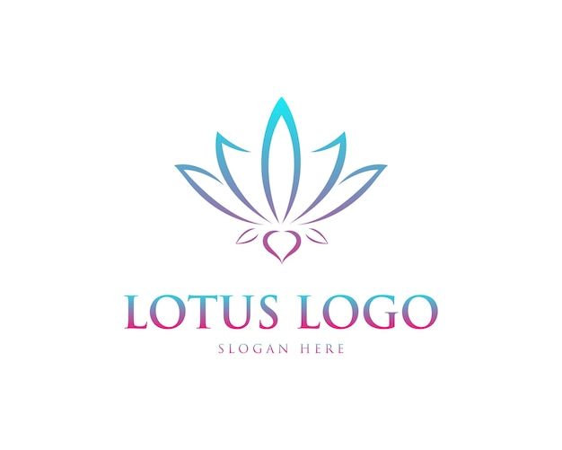 plantilla de diseño vectorial del logotipo abstracto de lotus spa