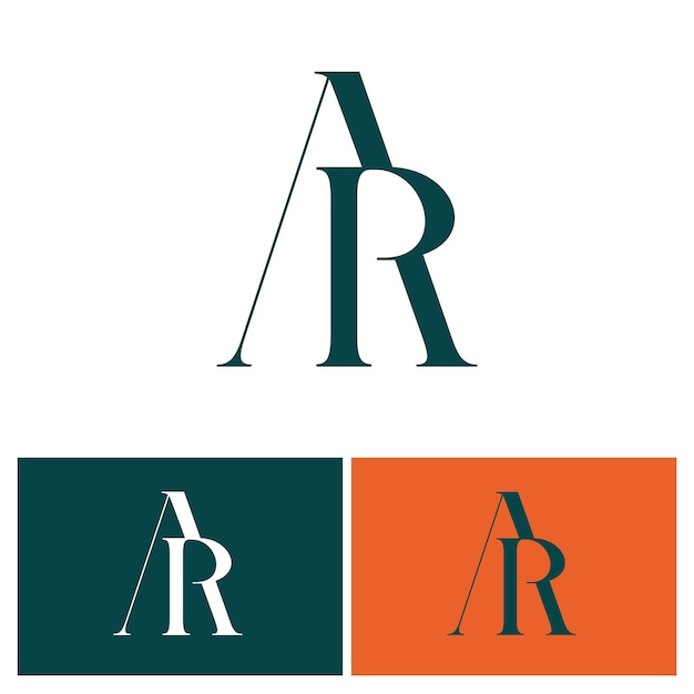 plantilla de diseño vectorial del logotipo de AR