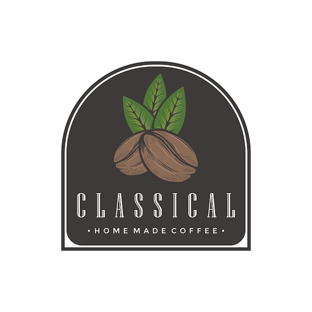 plantilla de diseño vectorial de logotipo de café retro logotipo de cafetería vintage