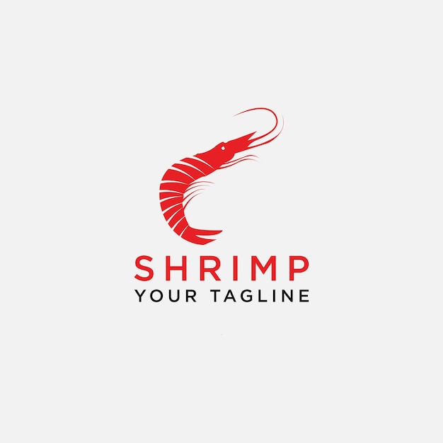 Plantilla de diseño vectorial logotipo de camarones diseño vectorial restaurante de mariscos camarones