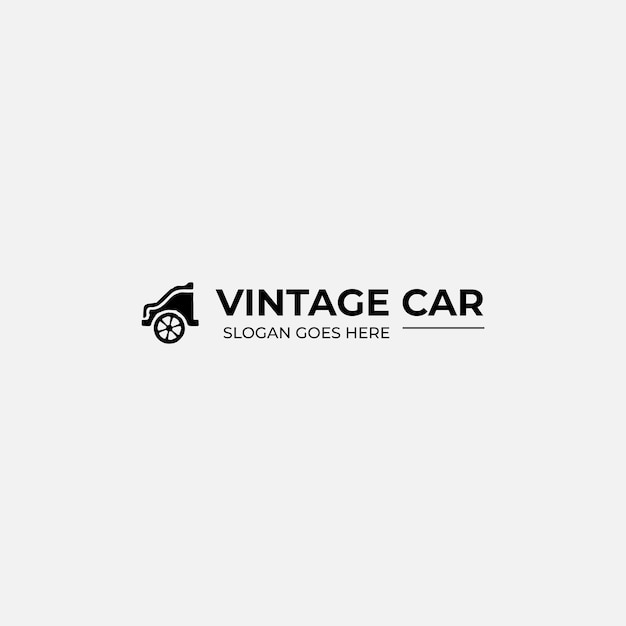 Plantilla de diseño vectorial del logotipo de coches antiguos