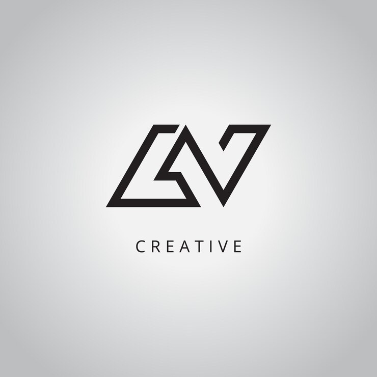 Vector la plantilla de diseño vectorial del logotipo comercial de la letra inicial única ln nl