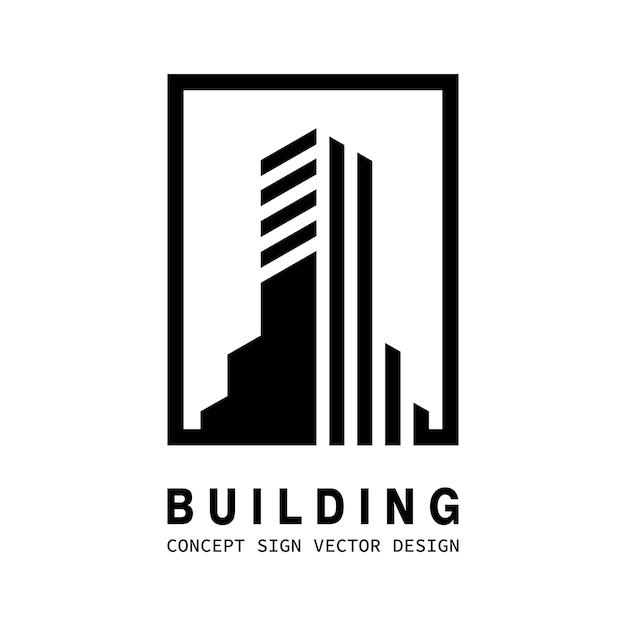 plantilla de diseño vectorial de logotipo de construcción
