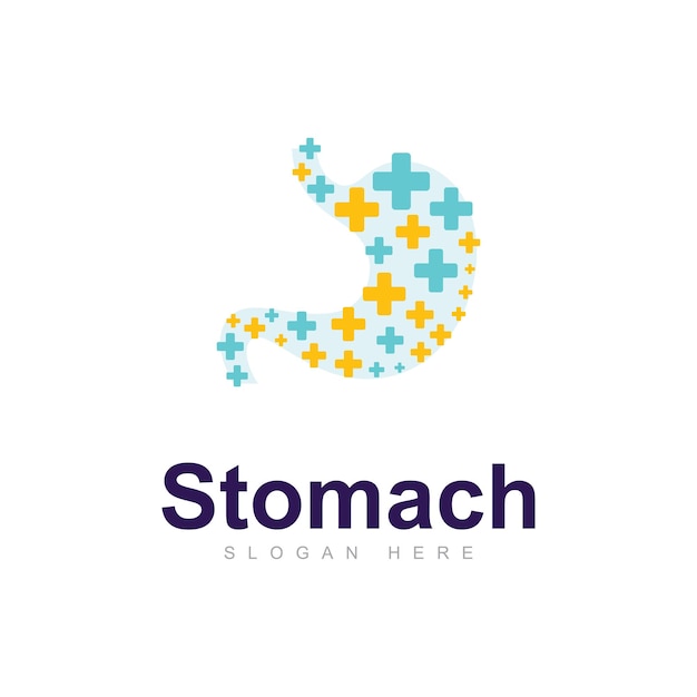 Plantilla de diseño vectorial del logotipo para el cuidado del estómago Símbolo creativo del estómago