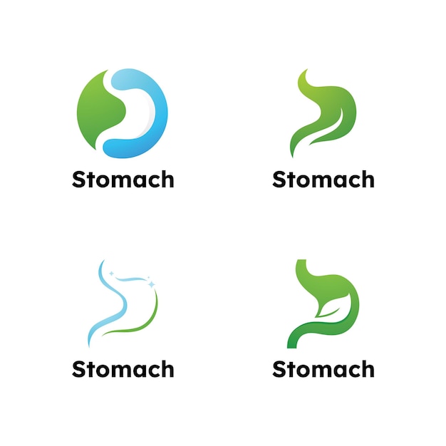 Plantilla de diseño vectorial del logotipo para el cuidado del estómago Símbolo creativo del estómago